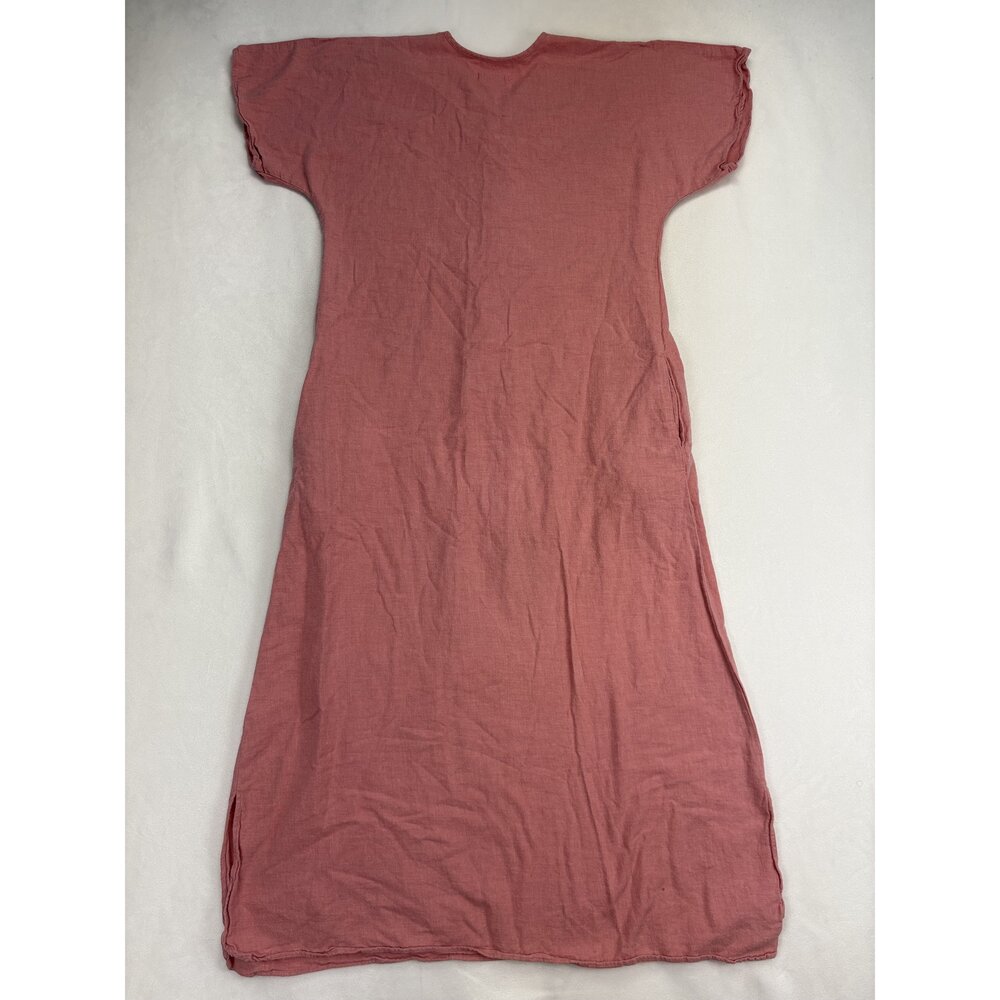 Storq Maxi Dress Size 2 Henley Dolman Sleeve Dusty Rose - Picture 3 of 12